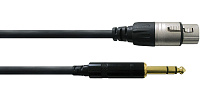 Cordial CFM 0,3 FV инструментальный кабель  XLR мама - джек стерео 6.3 мм, длина 0.3 метра