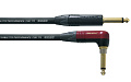 Cordial CSI 3 RP-SILENT инструментальный кабель угловой моно-джек 6,3 мм/моно-джек 6,3 мм, разъемы Neutrik, 3,0 м, черный
