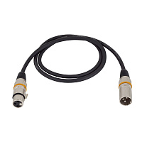 Rockcable RCL 30351 D7  Микрофонный кабель XLR(M) - XLR(F), длина 1 метр