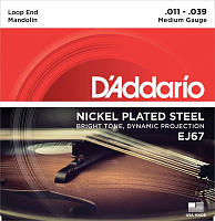 D'ADDARIO EJ67 струны для мандолины, никель, натяжение: Medium, калибр 11- 39.
