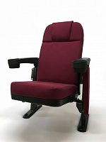 ALINA CTC-6601  Кресло кинотеатральное, мягкое откидное сиденье, подлокотники оснащены подстаканниками, прочные стальные ножки, спинка подвижная