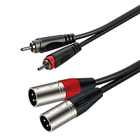 ROXTONE RACC190/3 (MP) Аудиокабель 2 RCA - 2 XLR "папа", длина 3 м