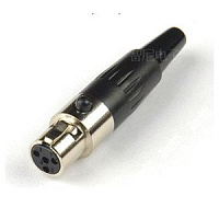 SHURE WA330 TA4F коннектор TQG мама (мини XLR разъем для петличных микрофонов, инстументальных шнуров) для подключения в поясной передатчик Bodypaсk.