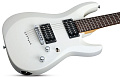 Schecter C-7 Deluxe SWHT Гитара электрическая семиструнная, крепление грифа на болтах, цвет матовый белый