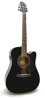 Greg Bennett GD100SCE/BK  Электроакустическая гитара с вырезом, цвет черный