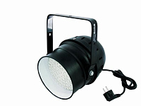 Eurolite LED PAR-56 RGB spot,short,black  Светодиодный прожектор(151 LEDs), угол раскрытия луча 45 гр, синтез цвета RGB, управление DMX512 (6 каналов), встроенный микрофон.Цвет -чёрный.