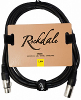 ROCKDALE MC001.10 Микрофонный кабель с разъёмами XLR для балансных соединений, OFC, 84х0,1+2х(28х0,1), длина 3,3 м