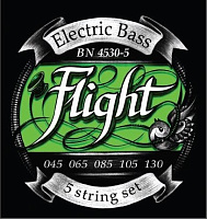 FLIGHT BN4530-5 струны для 5-струнной бас-гитары, 45-130, натяжение Medium, обмотка никель