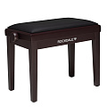 ROCKDALE RHAPSODY 135 ROSEWOOD BLACK деревянная банкетка с регулировкой высоты, цвет корпуса палисандр, сиденье - кожзам черный