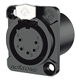 ROXTONE RX5FDWP-BG Разъем XLR панельный, "мама", 5-контактный