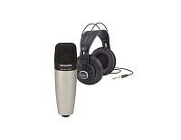 SAMSON C01/SR850 Студийный комплект: микрофон C01 (40-18000 Гц, гиперкардиоида SPL 136 дБ), наушники SR850 (32 Ом, 10 Гц - 30 кГц)