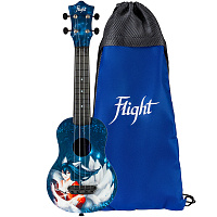 FLIGHT ULTRA S-42 Kumiho укулеле сопрано, серия Ultra, поликарбонат армированный, рисунок "Кумихо", рюкзак в комплекте