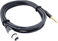 Cordial CFM 3 FV инструментальный кабель  XLR female/джек стерео 6,3 мм, 3,0 м, черный