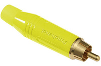 Amphenol ACPR-YEL Кабельный разъем RCA, серия M, штекер, желтый, позолоченные контакты