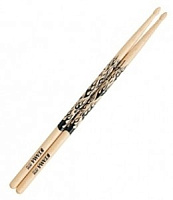 TAMA 5A-F барабанные палочки, японский дуб, рисунок черного пламени, наконечник овальный деревянный