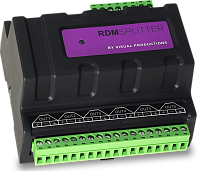 VISUAL PRODUCTIONS RdmSplitter (TERMINAL) Сплиттер-усилитель DMX+RDM с креплением на DIN-рейку. 6 каналов