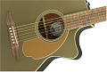 FENDER Newporter Player Olive Satin электроакустическая гитара, цвет зеленый