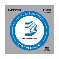 D'ADDARIO PL010 - Plain Steel одиночная струна .010