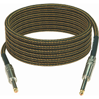 KLOTZ VIN-0600 59er готовый инструментальный кабель, длина 6 м, никелированные разъемы Mono Jack, оболочка твид