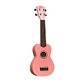 WIKI UK10G/PK  гитара укулеле сопрано, клен, цвет розовый глянец, чехол в комплекте