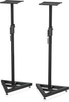 Behringer SM5002 усиленная стойка для студийных мониторов, высота 93-115 см, нагрузка до 45 кг, цвет черный, площадка под монитор 25х25 см