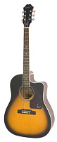 EPIPHONE AJ-220SCE Vintage Sunburst Акустическая гитара, цвет саберст, форма джамбо