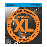 D'ADDARIO EXL160SL струны для бас-гитары, никель, 50-105, Super Long Scale