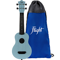 FLIGHT ULTRA S-35 Ether  укулеле сопрано,серия Ultra, поликарбонат армированный, цвет серо-голубой, рюкзак в комплекте