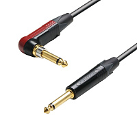 Adam Hall K5 IRP 0300 SP  инструментальный кабель 6.3 угловой Jack mono - 6.3 Jack mono, Neutrik silentPLUG, длина 3 метра