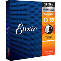 Elixir 12074 NanoWeb струны для 7-струнной электрогитары Light/Heavy 10-59