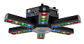 American DJ Starship светодиодный светоэффект, 6 вращающихся панелей по 4 светодиода. Всего 24x15 Вт Quad LED (RGBW 4-в-1), DMX512, размеры 632x583x186 мм, вес 10.85 кг