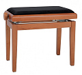 GEWA Piano bench Deluxe maple mat Банкетка для пианино, цвет вишня, прямые ножки, верх велюр