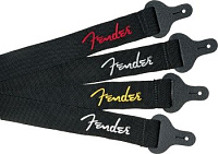 FENDER 2' MONOGRAMMED B/Y/B STRAP ремень для гитары черный/коричн./черный