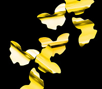 Global Effects Металлизированное конфетти Бабочки 4,1см золото