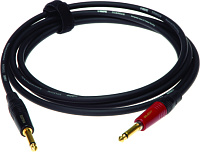 KLOTZ TI-0300PSP TITANIUM готовый инструментальный кабель 3м, джек моно Neutrik - джек моно Neutrik 'silent', цвет черный