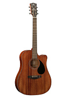 KEPMA EDCE All-Mahogany Matt электроакустическая гитара, цвет натуральный матовый, в комплекте кабель 3 м