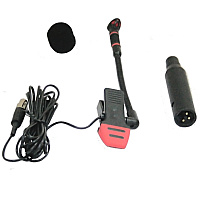 INVOTONE ISM500  микрофон для духовых инструментов, в комплекте кабель 3м, переходник прищепка, ветрозащита