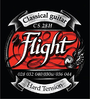 FLIGHT CS28H струны для классической гитары, натяжение Hard, чистый нейлон, обмотка серебро