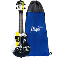 FLIGHT ULTRA S-40 Yes  укулеле сопрано, серия Ultra, поликарбонат армированный, расцветка в стиле граффити, рюкзак в комплекте