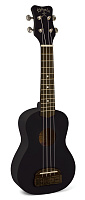 KOHALA KT-SBK  укулеле сопрано, серия TIKI, корпус липа, фигурная подставка, цвет черный
