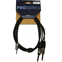 Nordfolk NYC PRO J/3M кабель 3,5 мм мини-джек стерео - 2 х 6,3 мм моноджек, длина 3 м