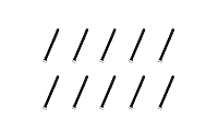 Rockboard CABLE TIES 120 B  липучки для проводов (10 шт.), цвет черный, extra small