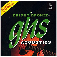 GHS BB30L BRIGHT BRONZE набор струн для акустической гитары, 12-54