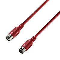 Adam Hall K3 MIDI 0075 RED  MIDI-кабель, длина 0.75 метра, цвет красный