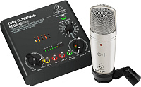 Behringer VOICE STUDIO набор для звукозаписи: MIC500USB ламповый предусилитель, конденсаторный микрофон C-1