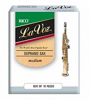 RICO RIC10MD Набор тростей для сопрано-саксофона, 10 штук, толщина Medium, серия La Voz RIC10MD