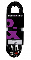 STANDS & CABLES YC-028-5  кабель распаянный мини-Jack 3,5мм стерео - 2xRCA, длина 5 м.