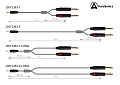AuraSonics J35Y2J63-1-LONG кабель джек мини 3.5 мм - 2  джек 6.3 мм, длина 1 метр