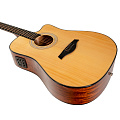 ROCKDALE Aurora D5-E Gloss C NAT электроакустическая гитара дредноут с вырезом, цвет натуральный, глянцевое покрытие