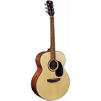 JET JJ-250 OP акустическая гитара, джамбо, ель/красное дерево, цвет натуральный, open pore